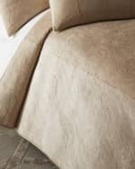 Image 1 of 2: Callisto Home Davim Scroll Velvet Coverlet, Queen