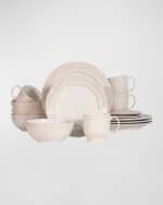 Image 2 of 6: Juliska Blenheim Oak Whitewash 16-Piece Dinnerware Set 