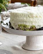 Image 3 of 4: Juliska Blenheim Oak Whitewash Cake Pedestal