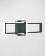 Image 3 of 3: Eurofase Bordo LED Sconce in Black, 24"