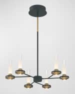 Image 2 of 5: Eurofase Torcia LED Chandelier, 24.3"