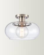 Image 2 of 2: Clement 1-Light Semi Flush Mount 