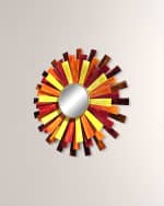 Image 2 of 3: Karo Studios "Sunburst" Sculptural Wall Mirror - 37"