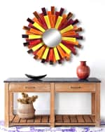 Image 3 of 3: Karo Studios "Sunburst" Sculptural Wall Mirror - 37"