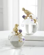 Image 3 of 3: John-Richard Collection Brass Parrot and Amethyst Sculpture II 