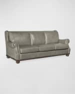 Image 4 of 4: Hooker Furniture Williams Leather Sofa - 97"