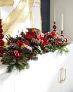Image 2 of 2: Neiman Marcus 46" Classic Christmas Mantel Garland 