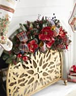 Image 1 of 2: Neiman Marcus 46" Classic Christmas Mantel Garland 
