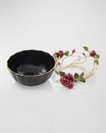 Image 4 of 5: Jay Strongwater Nightbloom Bowl 