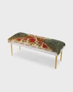 Image 2 of 5: Haute House Blush Peacock Bench, 42"