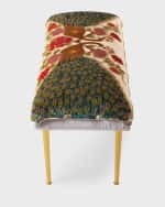 Image 3 of 5: Haute House Blush Peacock Bench, 42"