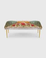 Image 4 of 5: Haute House Blush Peacock Bench, 42"