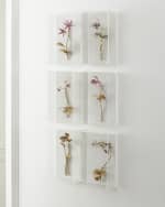 Image 5 of 5: Tommy Mitchell "Gilded and Painted Orchid Study 1" Wall Decor