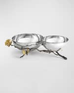 Image 2 of 4: Michael Aram Butterfly Ginkgo Double Bowl