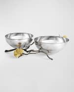 Image 3 of 4: Michael Aram Butterfly Ginkgo Double Bowl