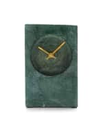 Image 2 of 3: Global Views Marble Tower Clock, Green