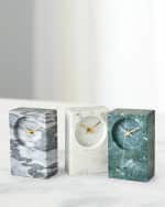 Image 3 of 3: Global Views Marble Tower Clock, Green