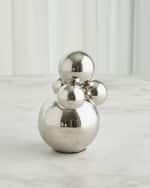 Image 1 of 2: Global Views Small Bubble Orb Holder with Nickel Orb, 8.5"
