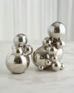 Image 2 of 3: Global Views Large Bubble Orb Holder with Nickel Orb, 11"
