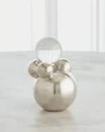 Image 1 of 2: Global Views Small Bubble Orb Holder with Crystal Orb, 8.5"
