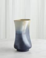 Image 2 of 3: Global Views Indent Ceramic Vase, Small 
