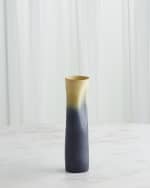 Image 2 of 3: Global Views Indent Ceramic Vase, Skinny 