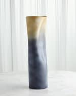 Image 3 of 5: Global Views Indent Ceramic Vase, Large 