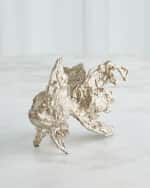 Image 2 of 3: Global Views Angelfish Sculpture, Silver Leaf