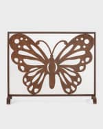 Image 3 of 3: Burnished Taupe Butterfly Accent Fire Screen 