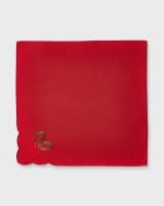 Image 1 of 4: Holly Ribbon Napkins, Set of 4 