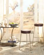 Image 3 of 3: Jamie Young Henry Leather 24" Counter Stool
