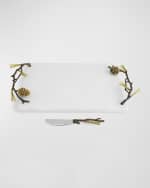 Image 2 of 5: Michael Aram Pine Cone Cheeseboard with Knife 