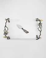 Image 5 of 6: Michael Aram Lovebirds Cheeseboard With Knife