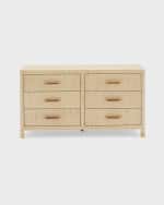 Image 2 of 3: Worlds Away Erik 6-Door Dresser