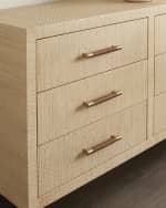 Image 3 of 3: Worlds Away Erik 6-Door Dresser