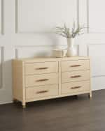 Image 1 of 3: Worlds Away Erik 6-Door Dresser