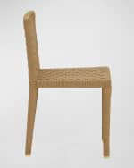 Image 3 of 4: Worlds Away Roberta Basketweave Side Chair 