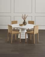 Image 4 of 4: Worlds Away Roberta Basketweave Side Chair 