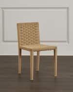 Image 1 of 4: Worlds Away Roberta Basketweave Side Chair 