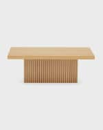 Image 2 of 4: Worlds Away Honorre Oak Coffee Table