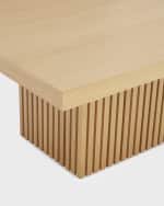 Image 3 of 4: Worlds Away Honorre Oak Coffee Table