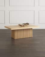 Image 1 of 4: Worlds Away Honorre Oak Coffee Table