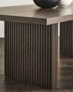 Image 4 of 5: Worlds Away Tanola Oak Console Table
