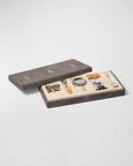 Image 2 of 5: AERIN Faux Shagreen Bamboo Bar Set