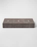 Image 3 of 5: AERIN Faux Shagreen Bamboo Bar Set