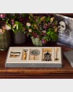 Image 4 of 5: AERIN Faux Shagreen Bamboo Bar Set