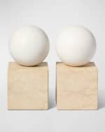 Image 2 of 4: AERIN Odette Bookends, Set of 2 