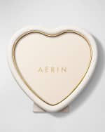Image 2 of 3: AERIN Piero Heart Faux Shagreen Photo Frame, 6"