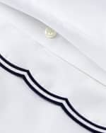 Image 5 of 7: Ralph Lauren Home Malin Scalloped Organic Cotton Duvet Cover , FULL-QUEEN