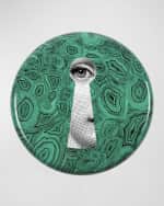 Image 2 of 2: Fornasetti Serratura Malachite Stool 